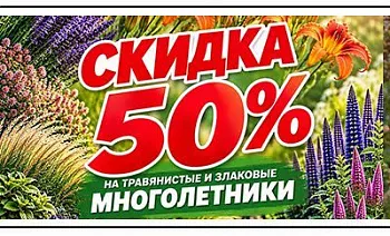 Многолетняя выгода: −50% на травянистые и злаковые